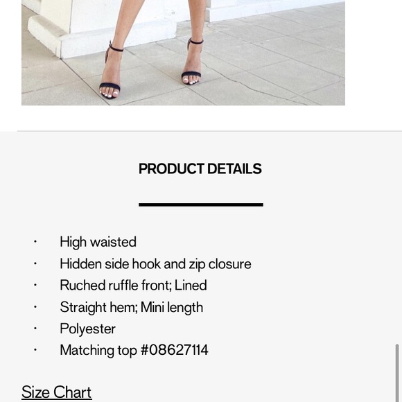 Express high waisted ruched ruffle mini skirt - Picture 5 of 8